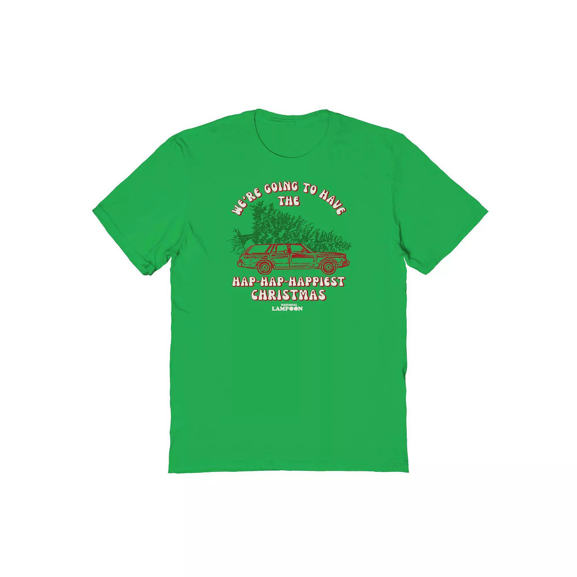 Men's Having the Happiest Christmas National Lampoon's Christmas Vacation Graphic Tee, Size: Large, Irish Green Product Image