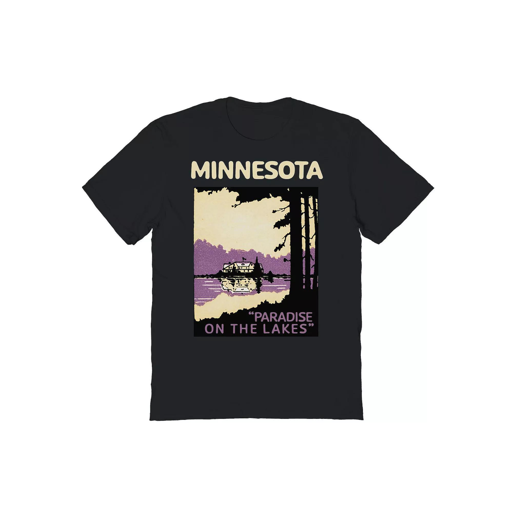Men's Minnesota Black Graphic Tee, Size: Medium Product Image