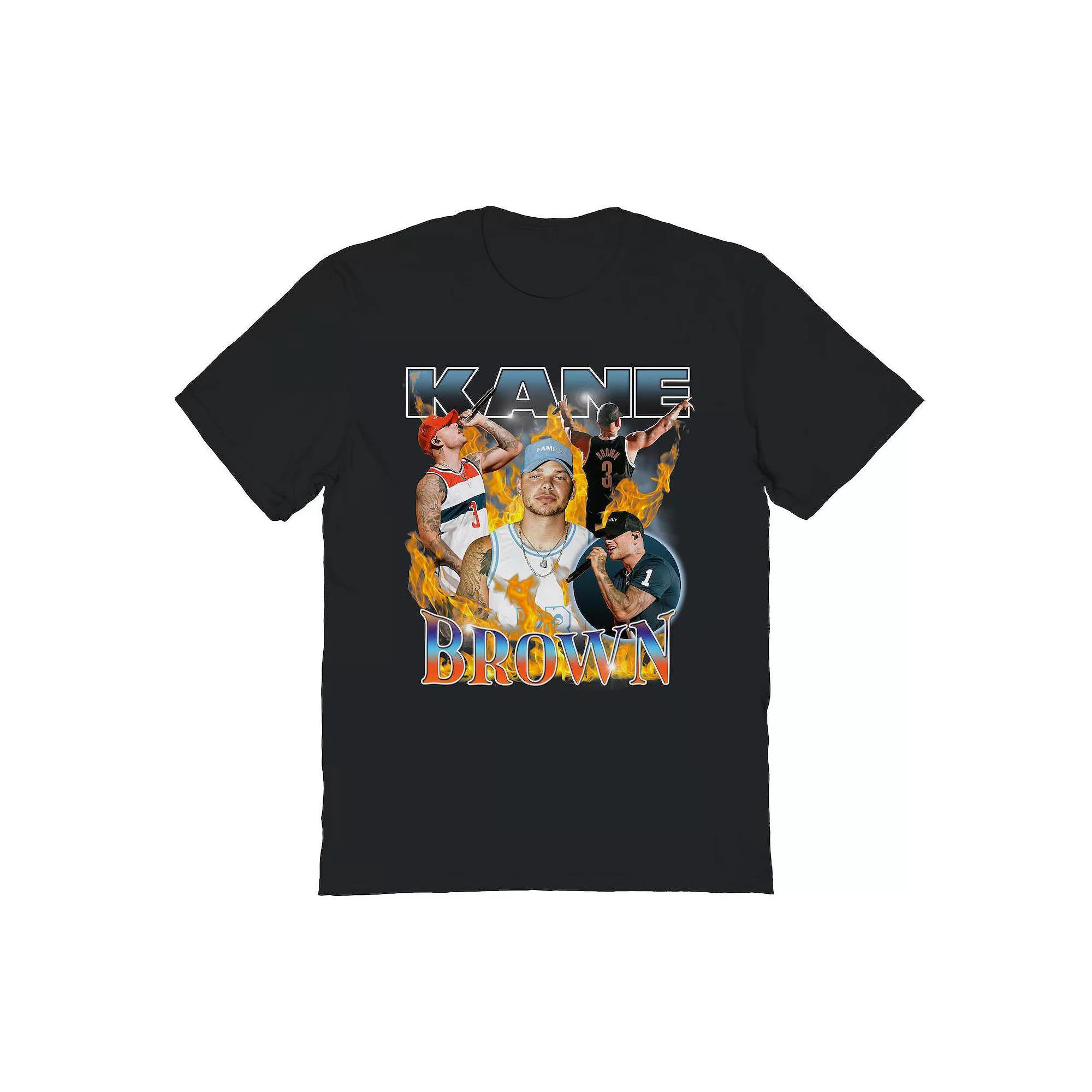 Men's Kane Brown Flames Photo Graphic Tee, Size: XL, Black Product Image