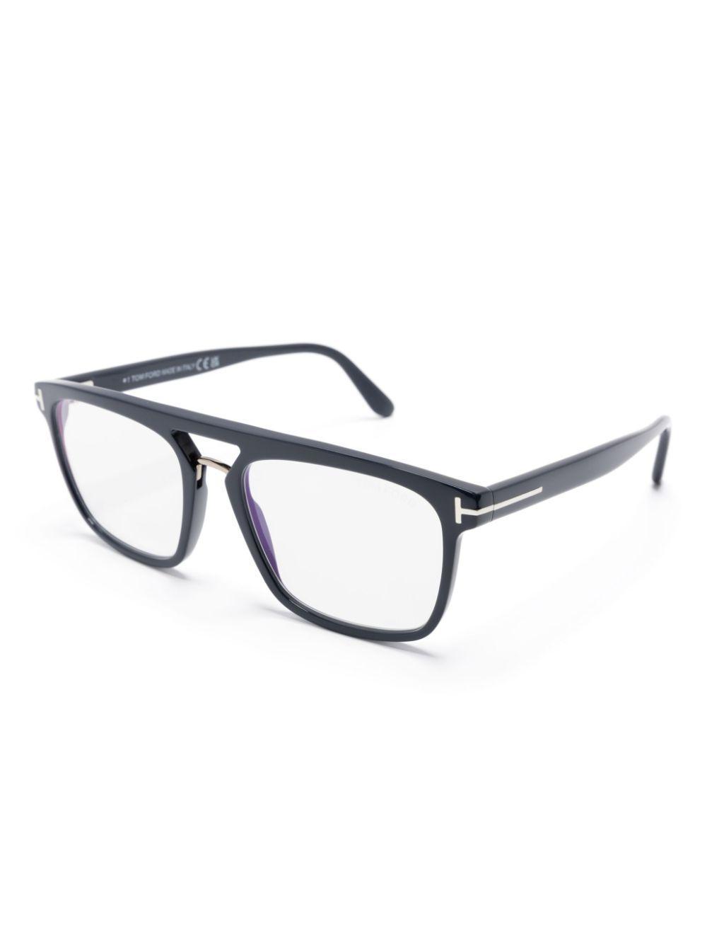 TOM FORD Rectangle-frame Glasses In Blue Product Image