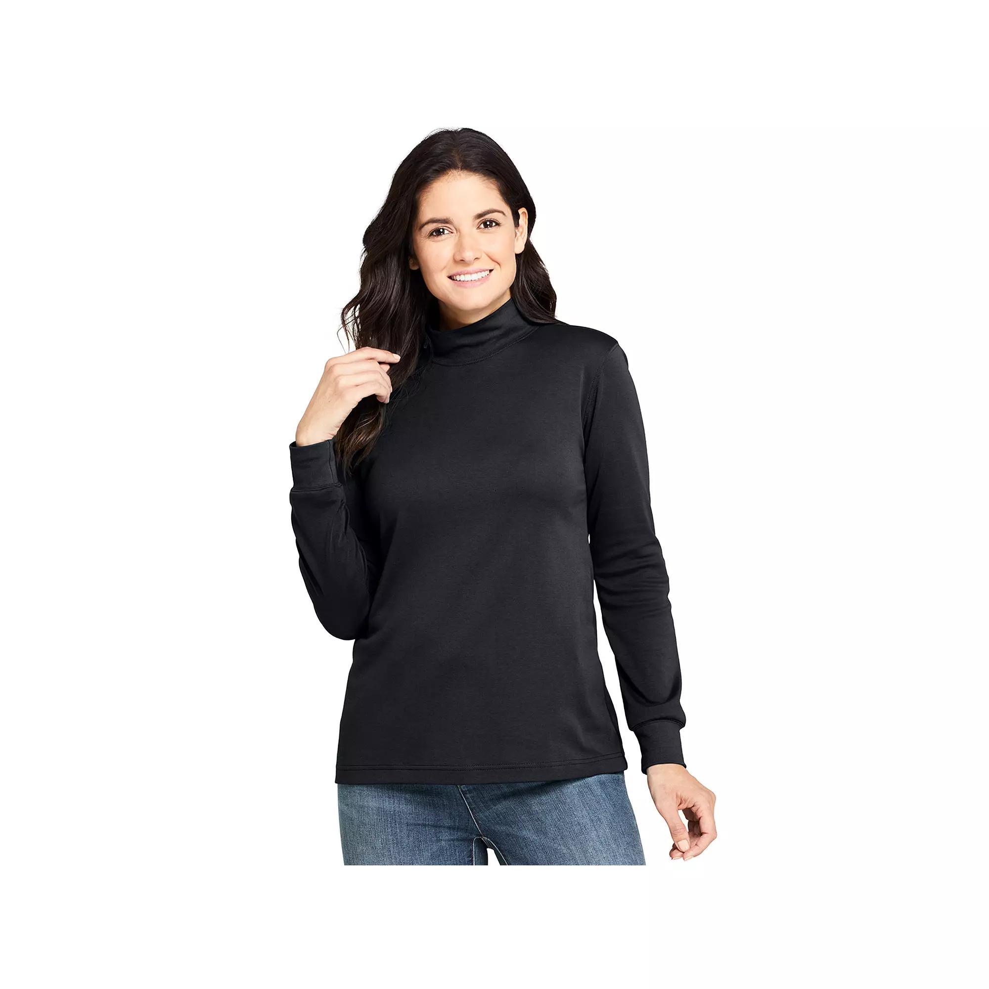 Womens Lands End Relaxed Mockneck Top Product Image