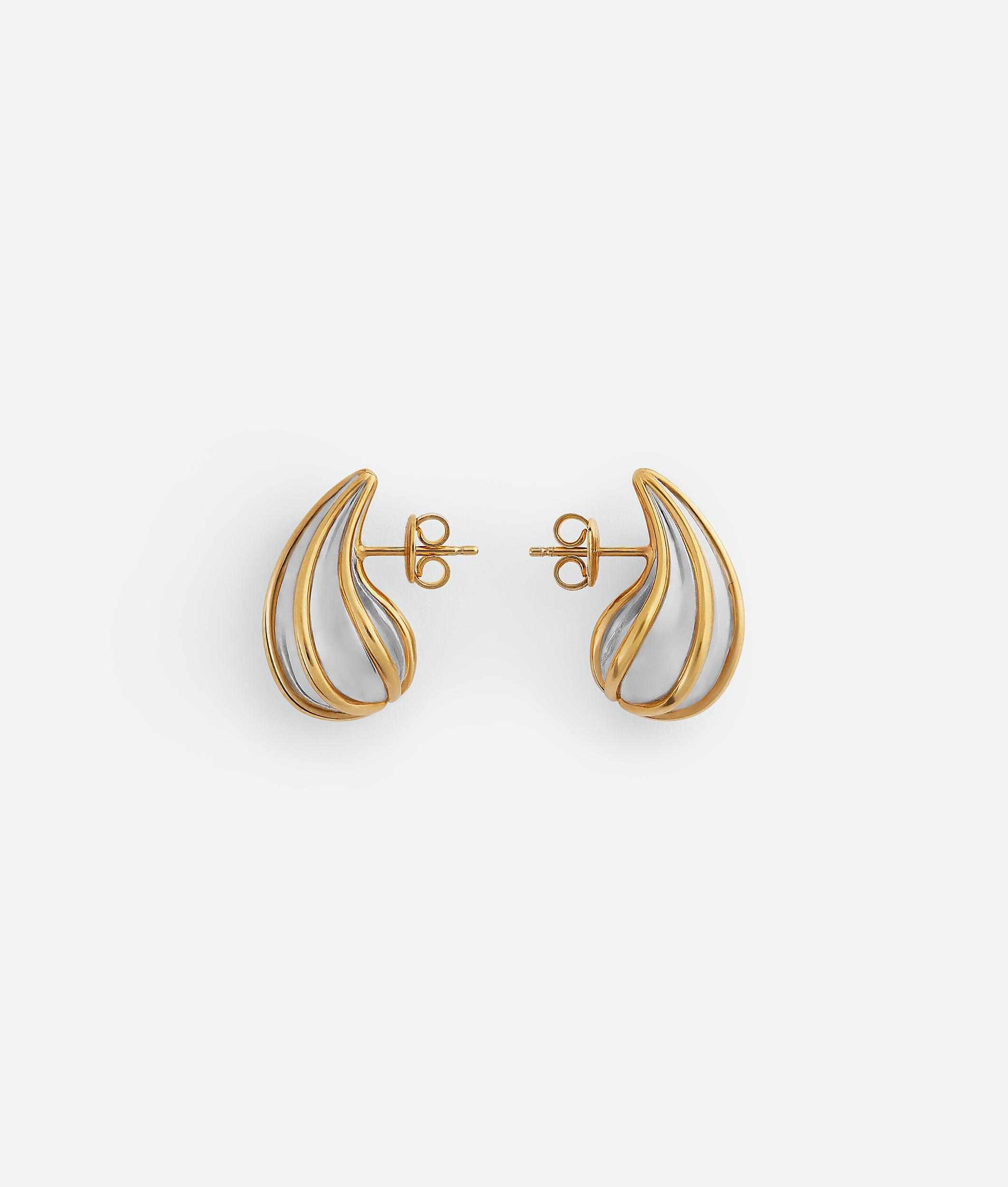 Women's Mini Drop Earrings in Silver/yellow gold Product Image