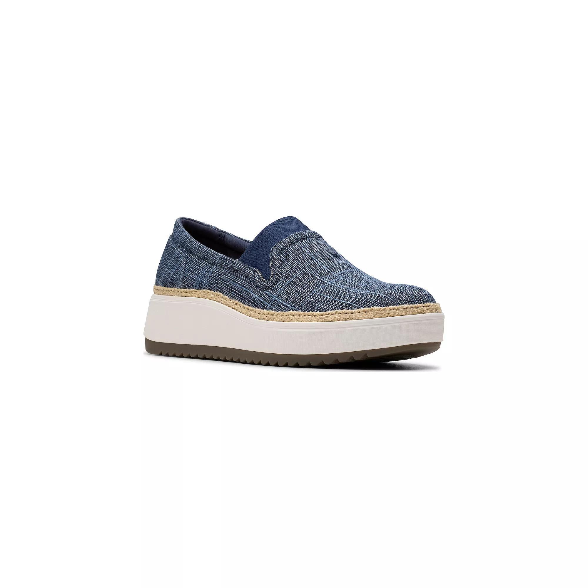Clarks Zylah Sky Women's Slip-On Shoes, Size: 10 Wide, Blue Product Image