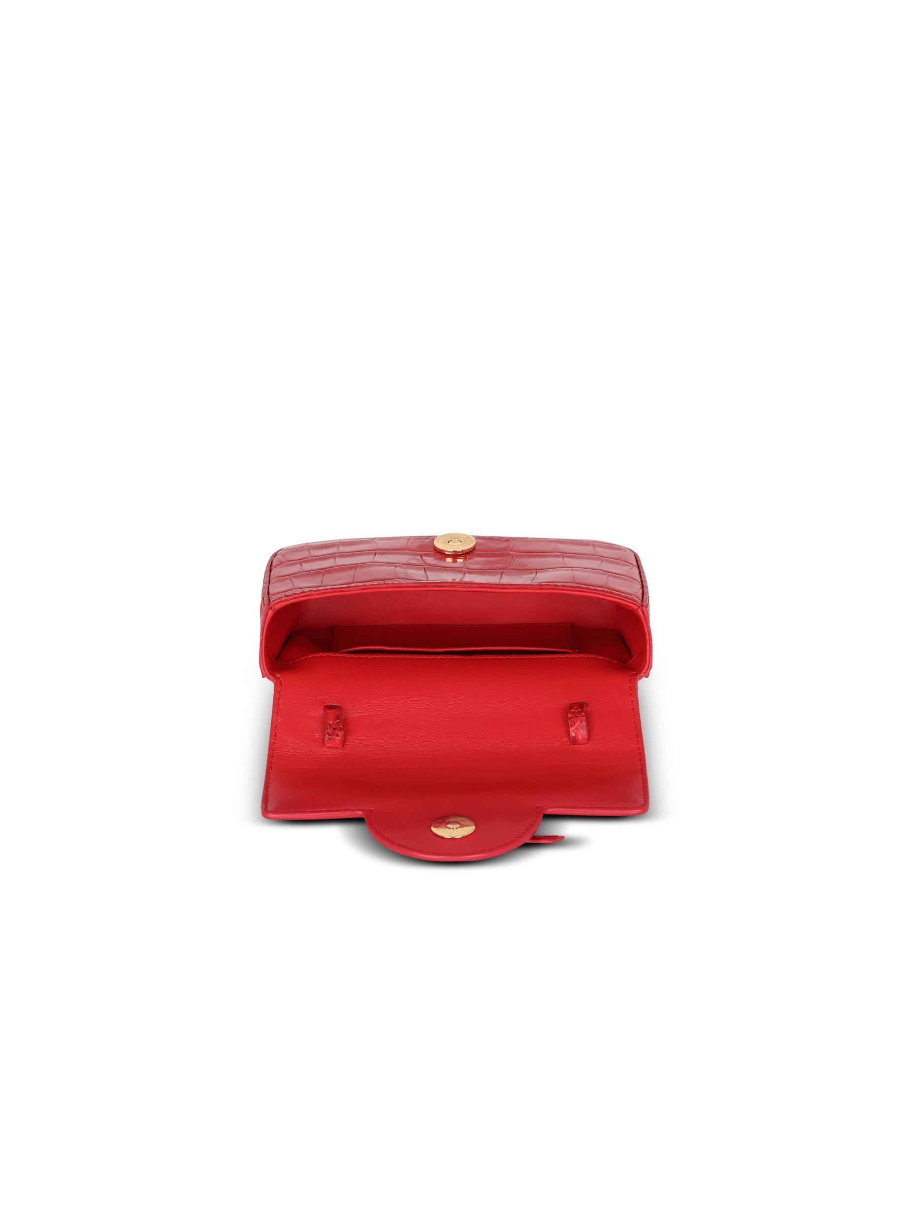 B-Buzz mini bag in crocodile-print leather Product Image
