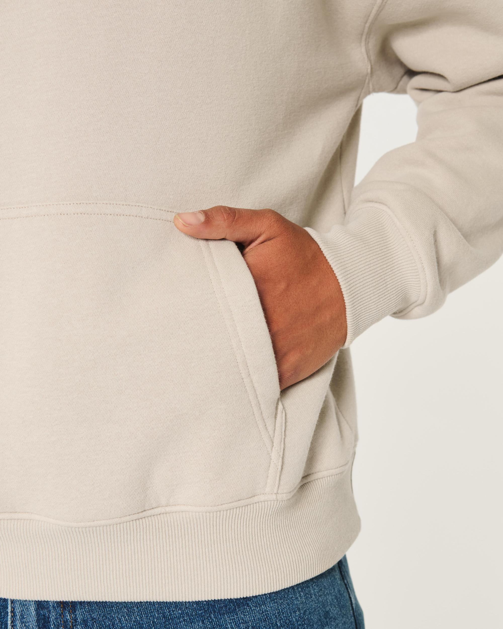 Hollister Feel Good Fleece Boxy Camo Hoodie Product Image