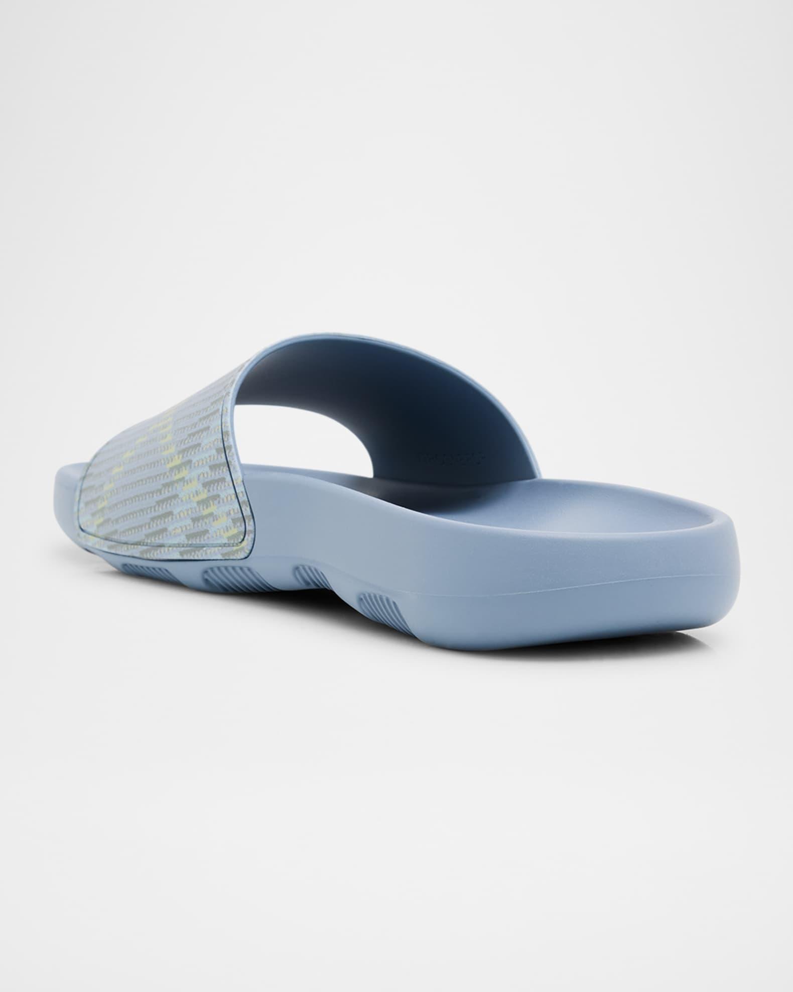 Mens Check Slide Sandals Product Image