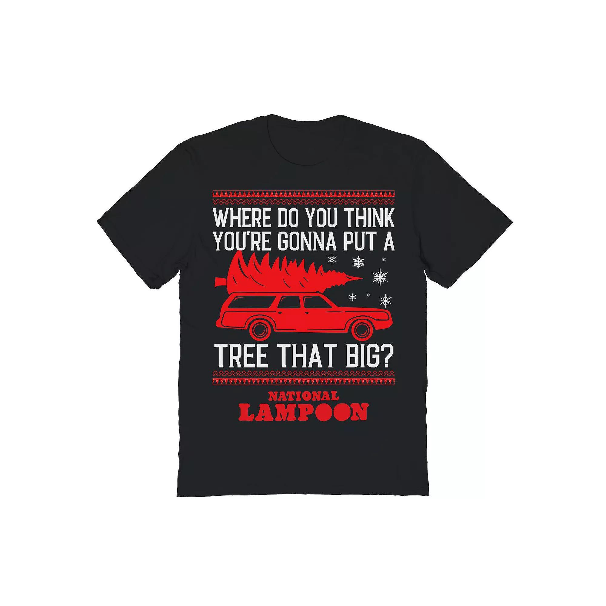 Men's Big Tree National Lampoon's Christmas Vacation Graphic Tee, Size: XXL, Black Product Image