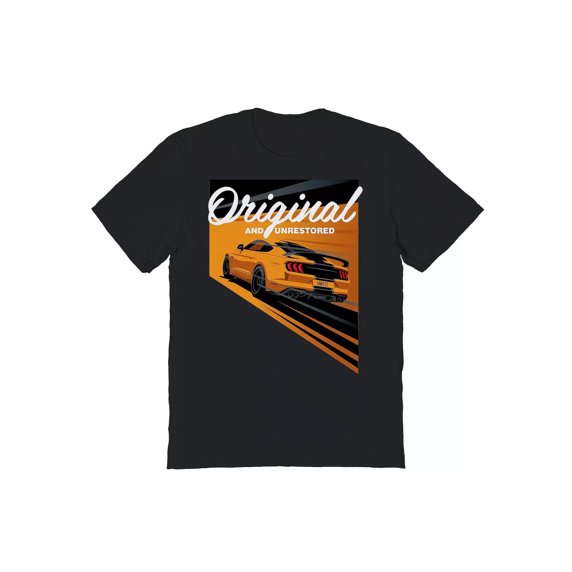 Men's Original & Unrestored Rear Car Graphic Tee, Size: XL, Black Product Image
