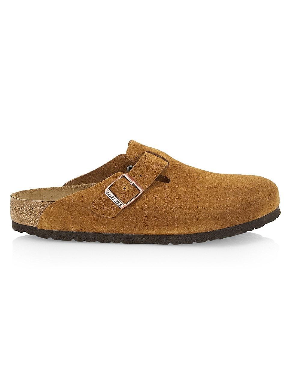 Birkenstock Mens Boston Suede Slide-On Soft Footbed Clogs Product Image