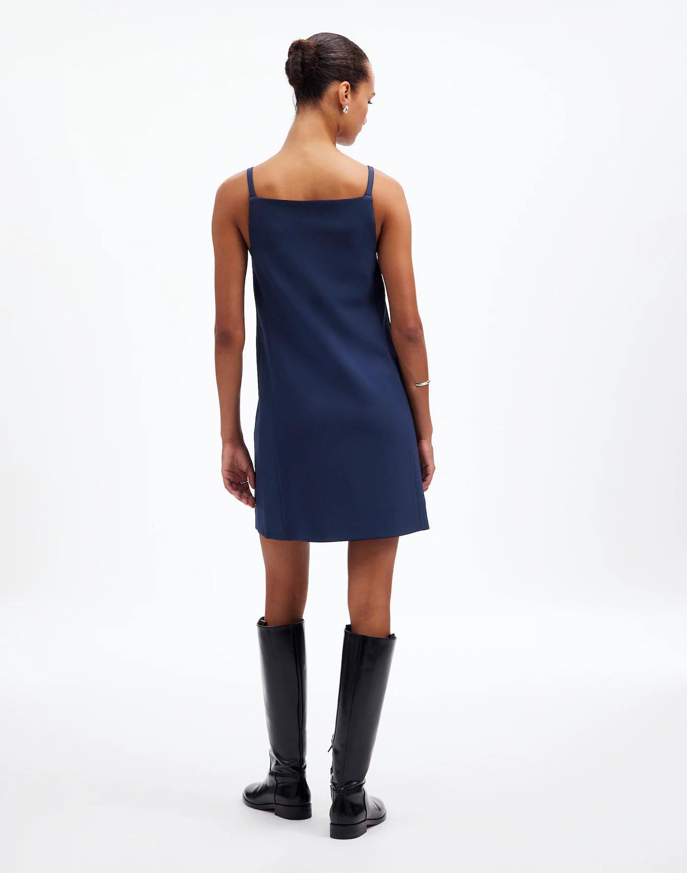 High-Neck Sleeveless Vest Mini Dress Product Image