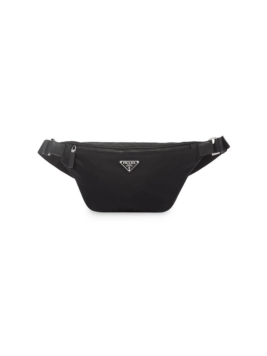 Mens Re-Nylon And Saffiano Leather Belt Bag Product Image