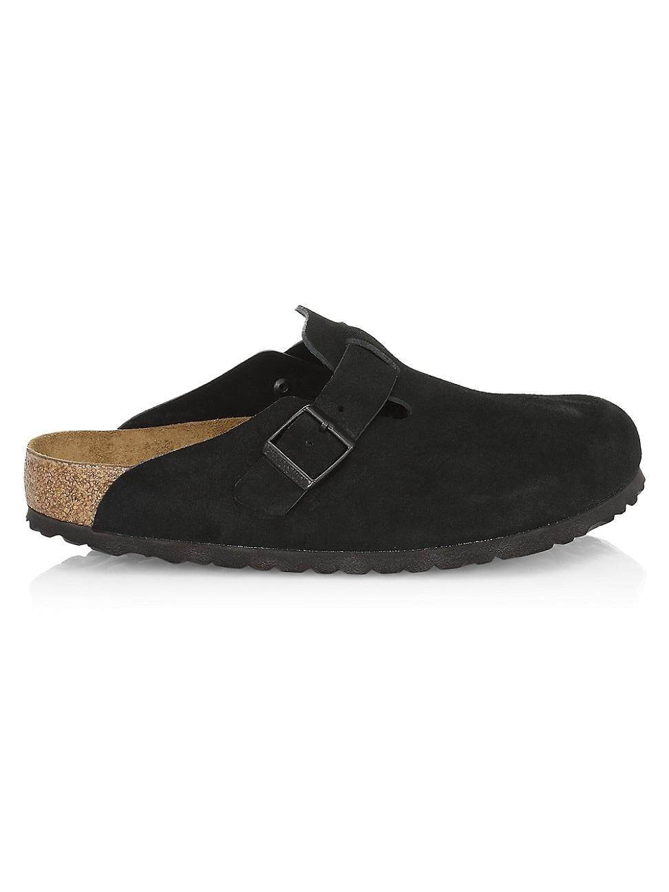 Birkenstock Mens Boston Suede Slide-On Soft Footbed Clogs Product Image