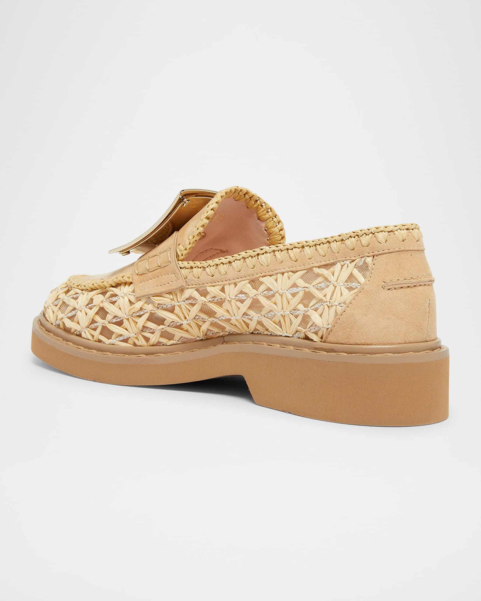 Viv Rangers Braided Raffia Loafers Product Image