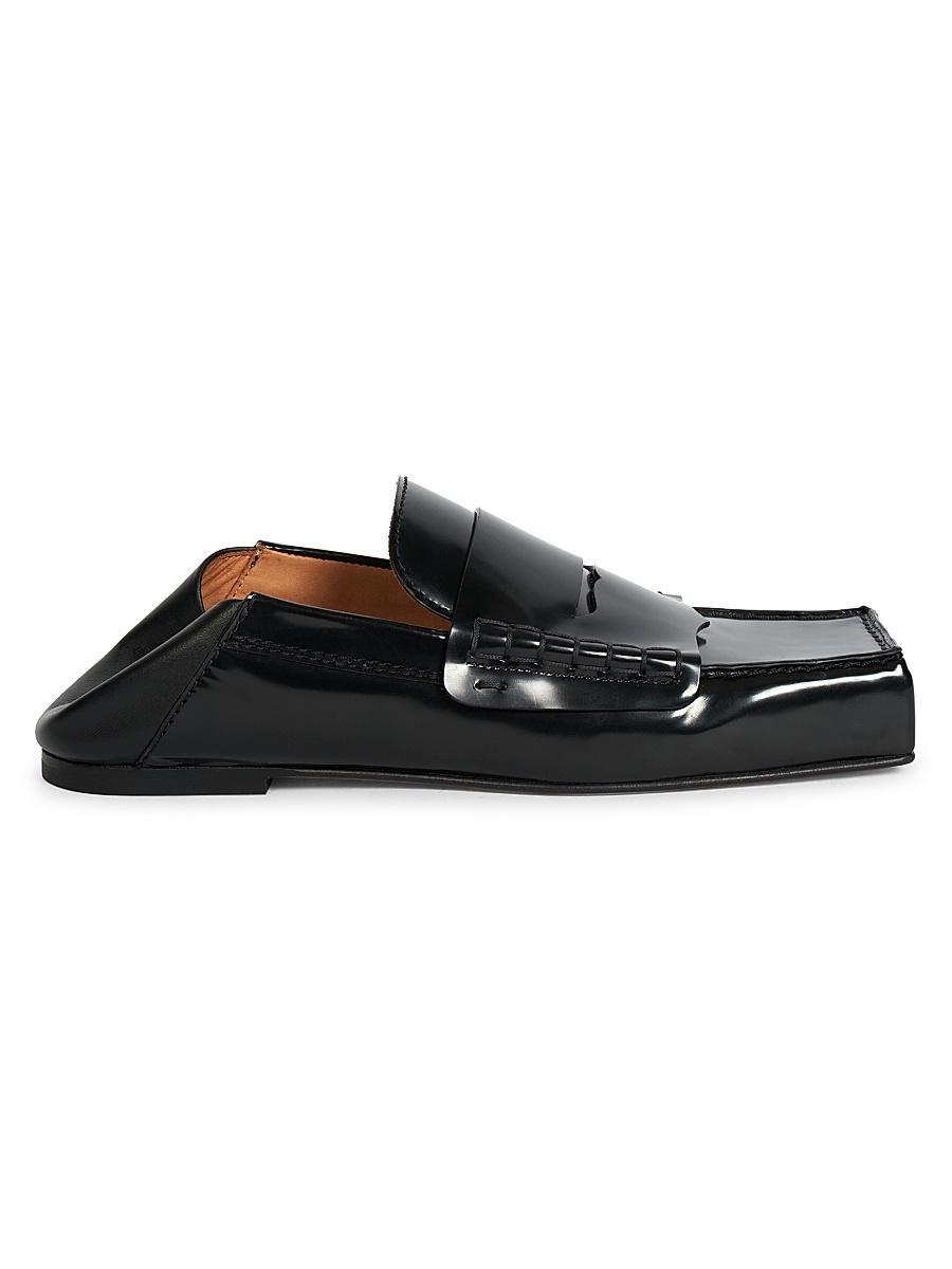 Womens Les Mocassins Carre Leather Loafers Product Image