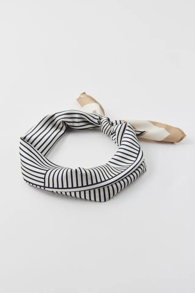 Mixed Stripes Satin Scarf Womens at Urban Outfitters Product Image