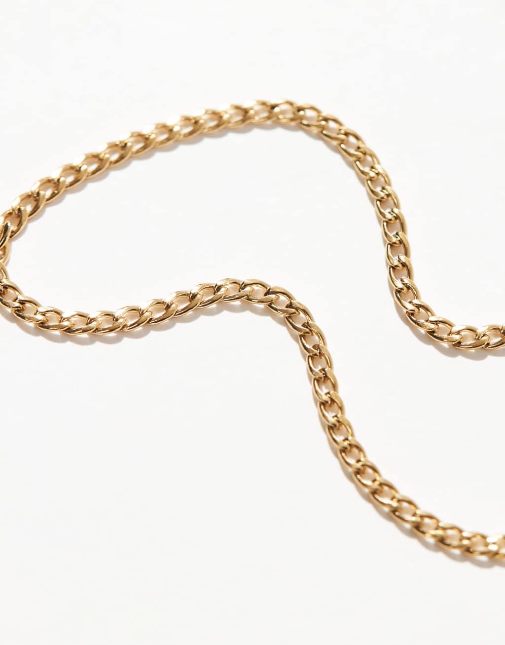 Lost Souls 3mm curb chain bracelet in 18k gold plated Product Image
