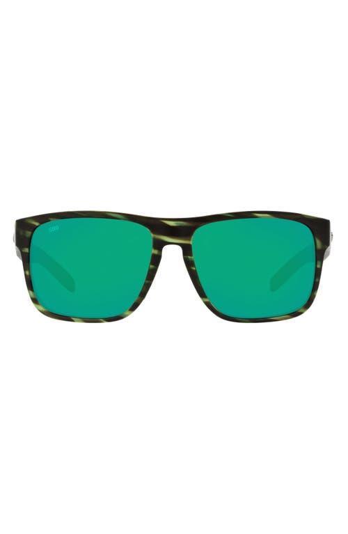Costa Unisex Spearo Polarized 59mm Green Square Sunglasses Product Image