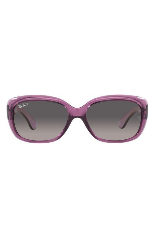 Ray-Ban Jackie Ohh Transparent Sunglasses Frame Grey Lenses Polarized Product Image