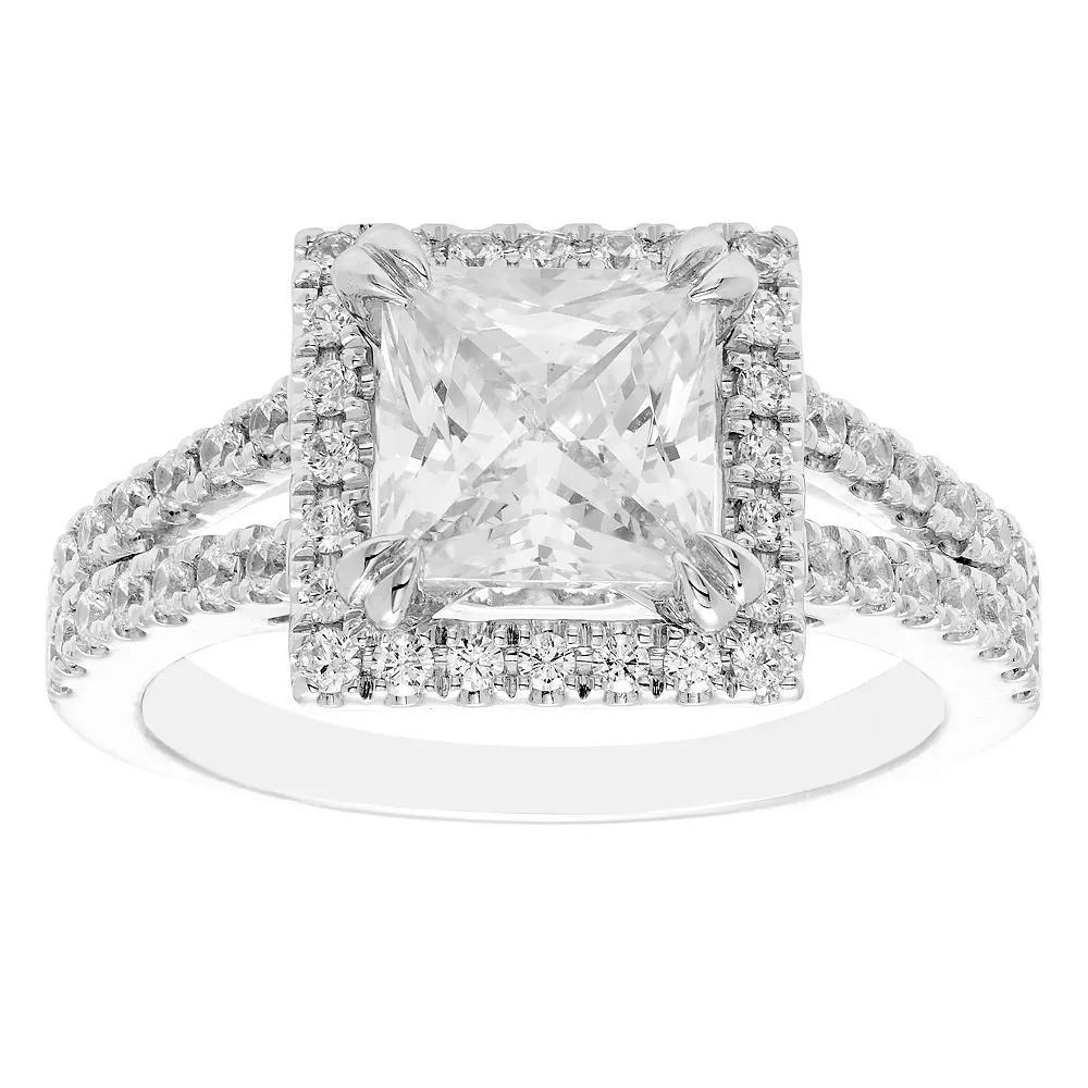 Evergreen Diamonds 14k White Gold 2 1/2 Carat T.W. IGL Certified Round Lab-Grown Diamond Engagement Ring, Women's, Size: 7, 14k Whgold Product Image