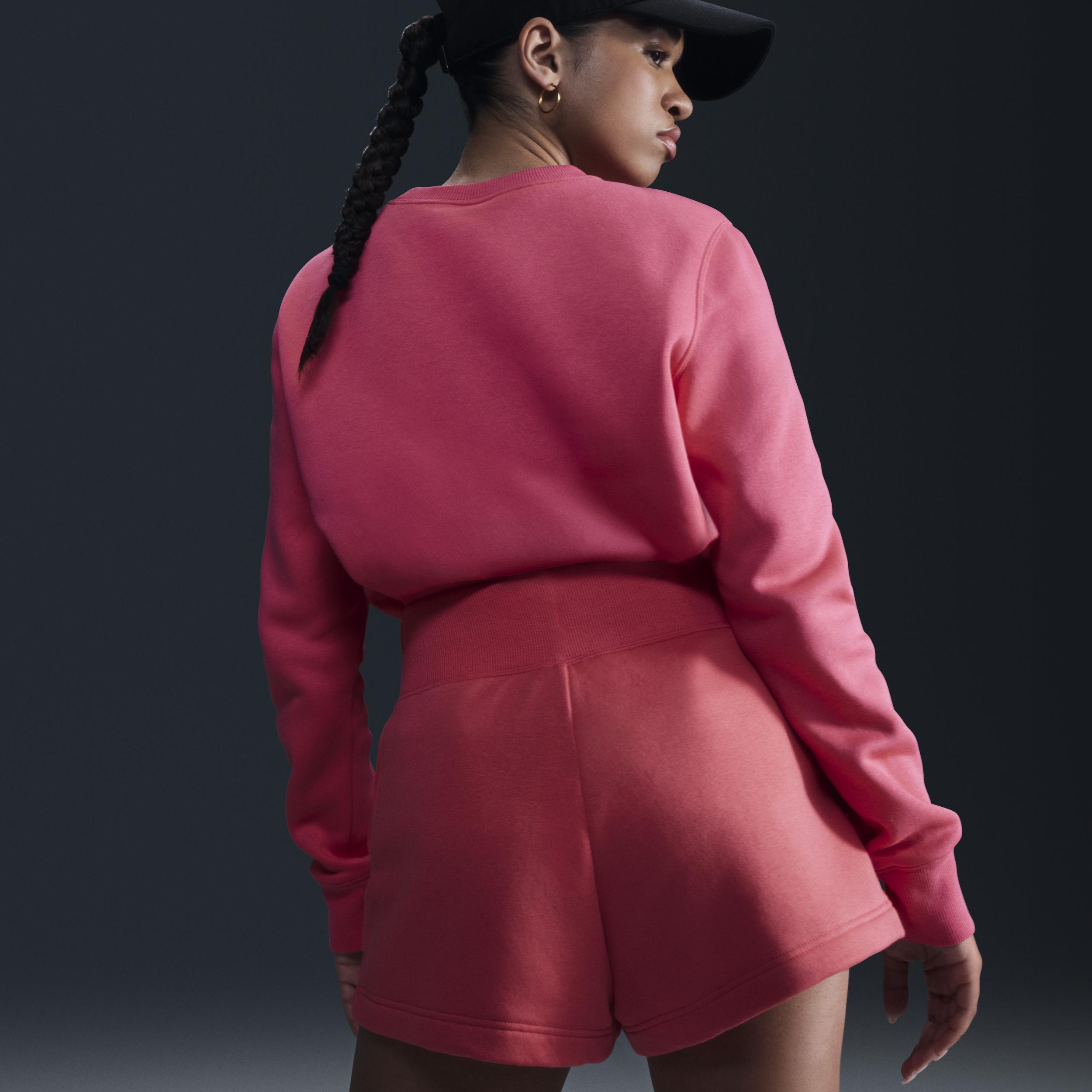 Nike Womens NSW Style Fleece High Rise Short - Aster Pink/Sail Product Image