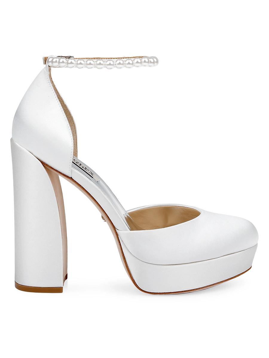 Badgley Mischka Womens Felixa Almond Toe Adorned Strap High Heel Pumps Product Image