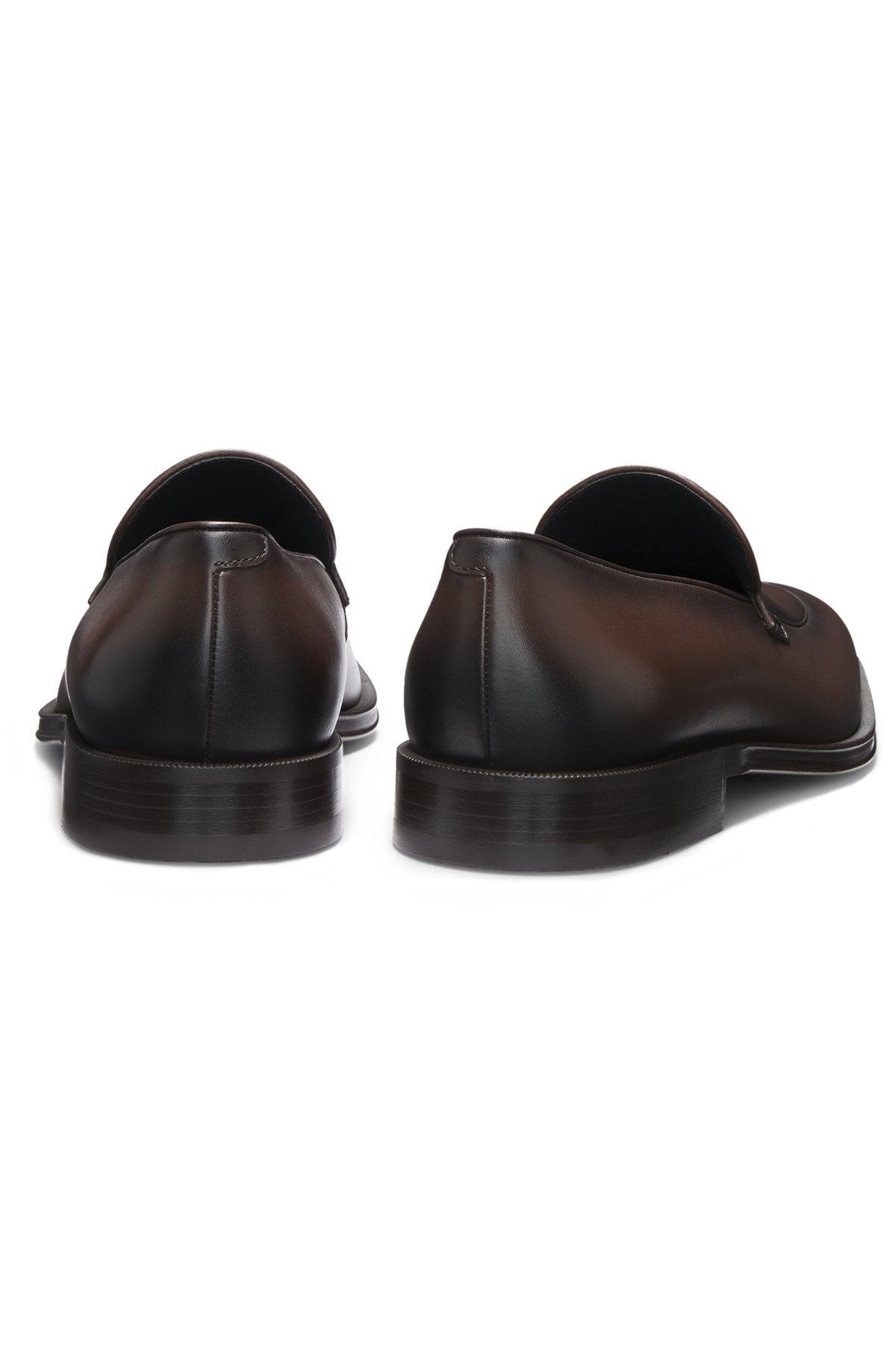 Leather loafers with apron toe Product Image