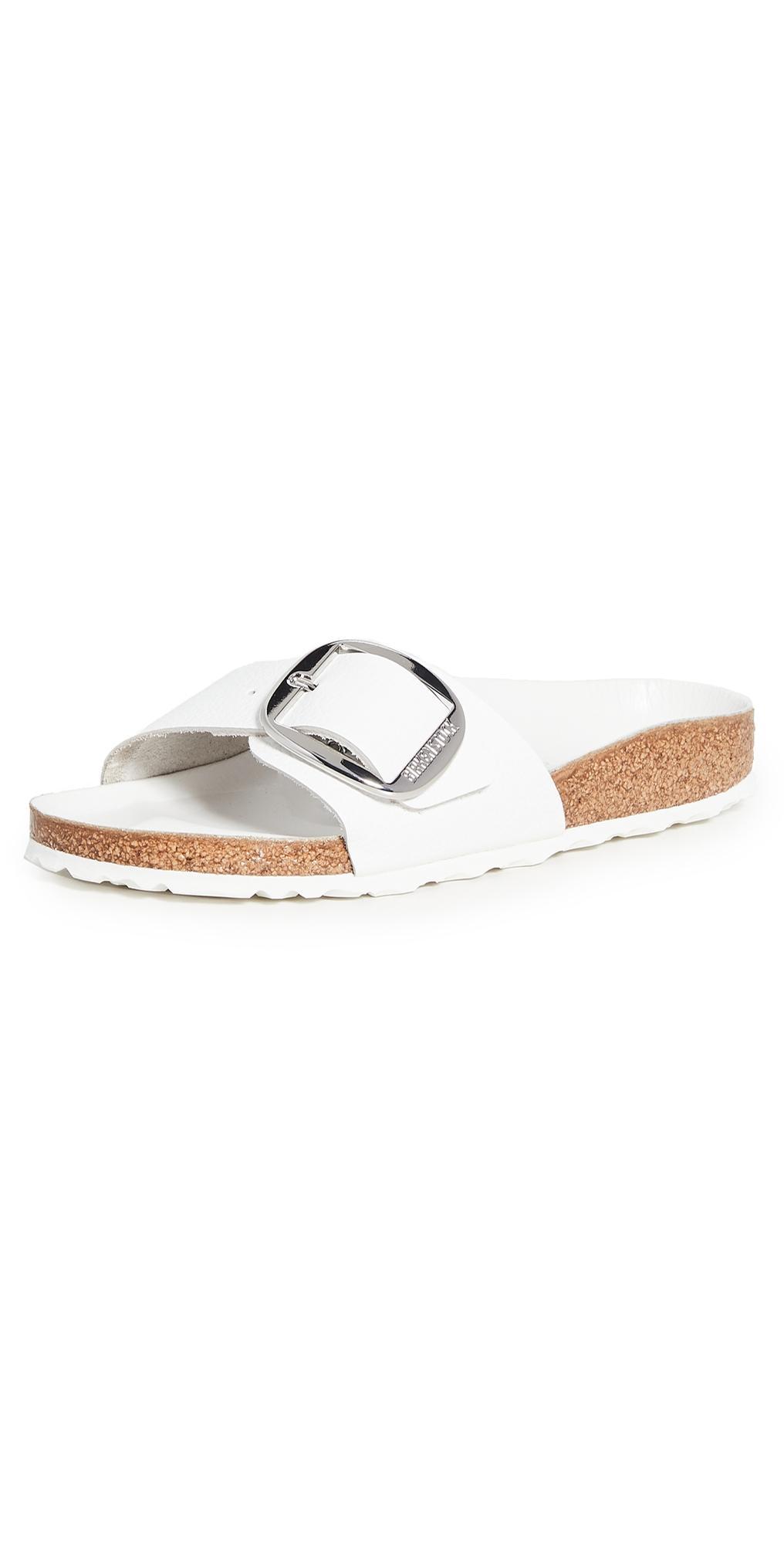 Birkenstock Womens Madrid Big Buckle Detail Oiled Leather Sandals Product Image