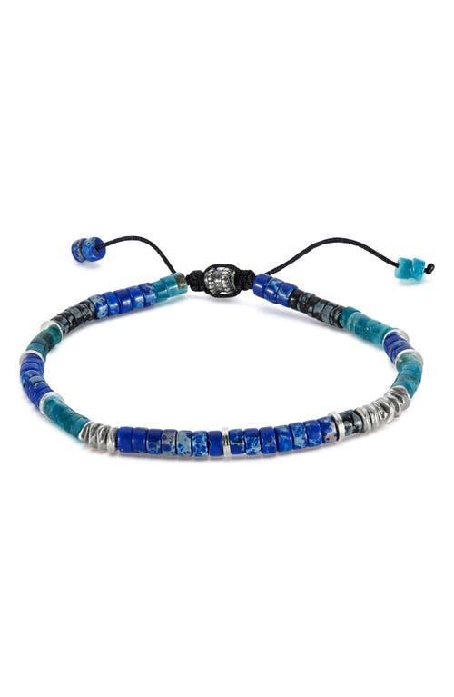 Mens Washington Square Turquoise, Tiger Eye, & Sterling Silver Beaded Bracelet Product Image