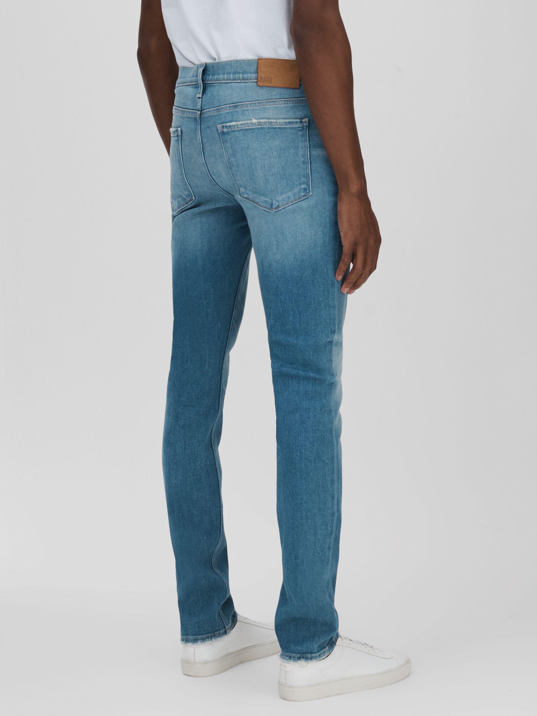 Paige Slim Fit Stretch Jeans in Kaufman Blue Product Image