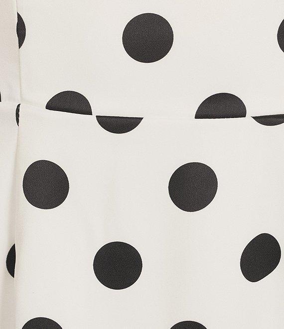 City Vibe Strapless Satin Polka Dot Dress Product Image