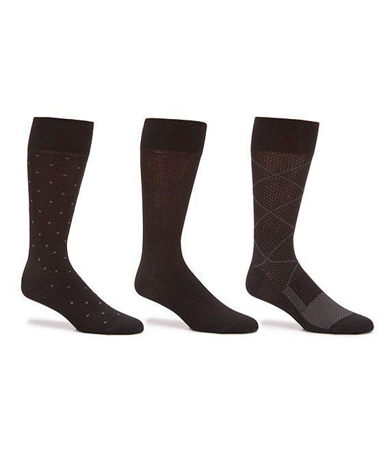 Gold Label Roundtree & Yorke Argyle Crew Dress Socks 3-Pack Product Image