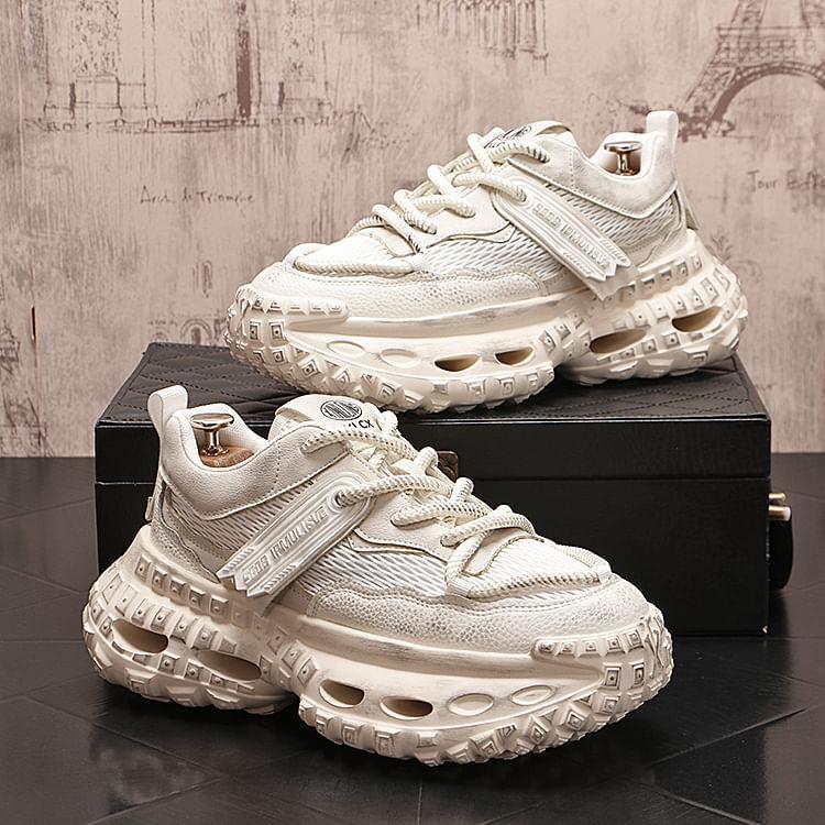 Platform Panel Mesh Sneakers Product Image
