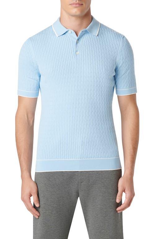 Men's Cable-Knit Polo Sweater Product Image