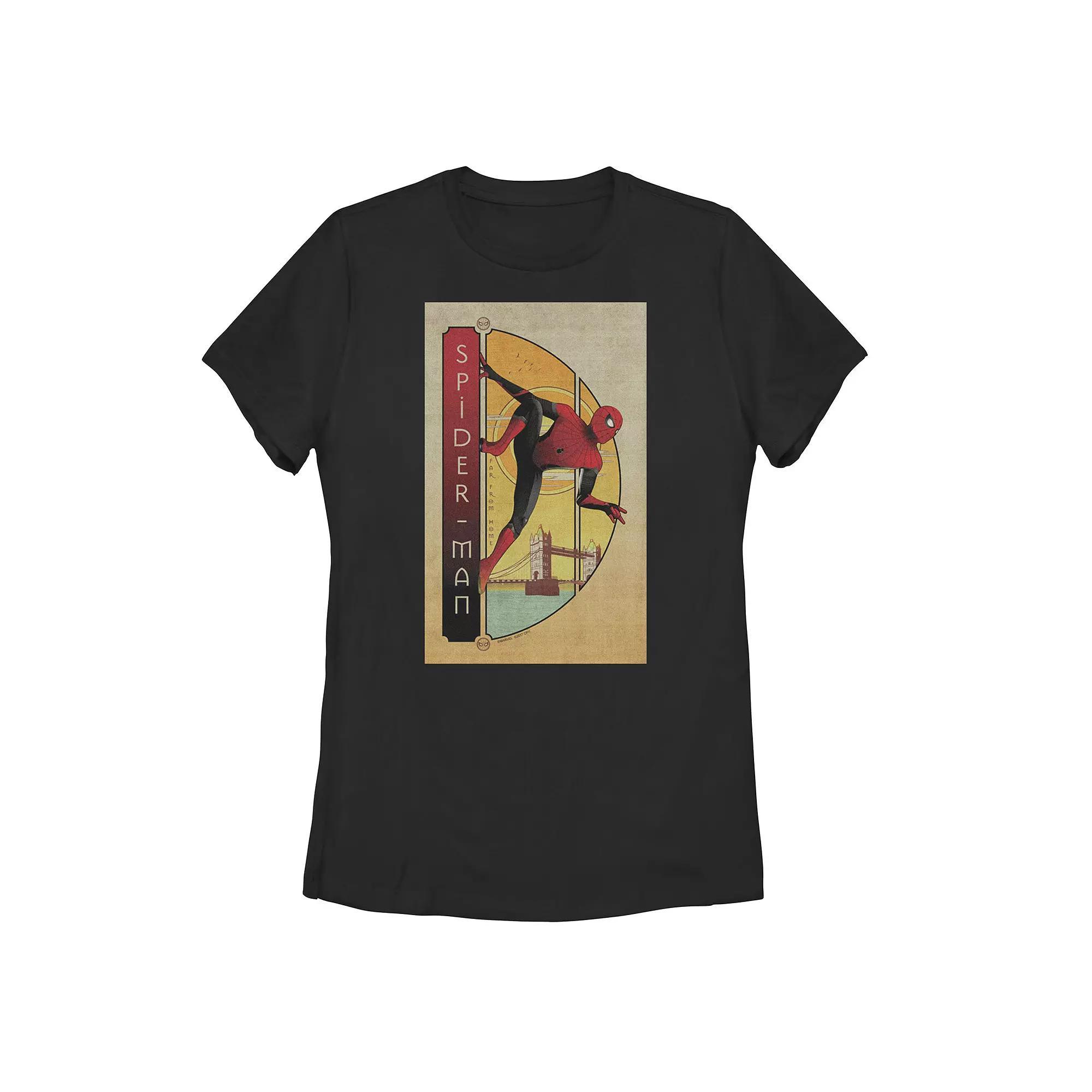 Juniors' Marvel Spider-Man Far From Home Tee, Girl's, Size: XL, Black Product Image