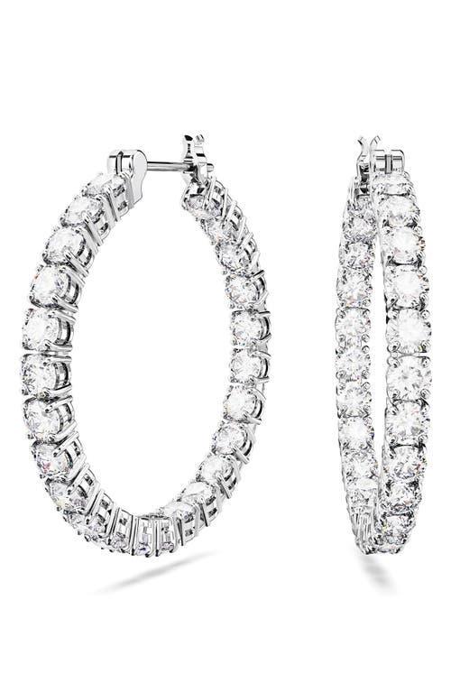 Swarovski Matrix Crystal Inside Out Hoop Earrings Product Image