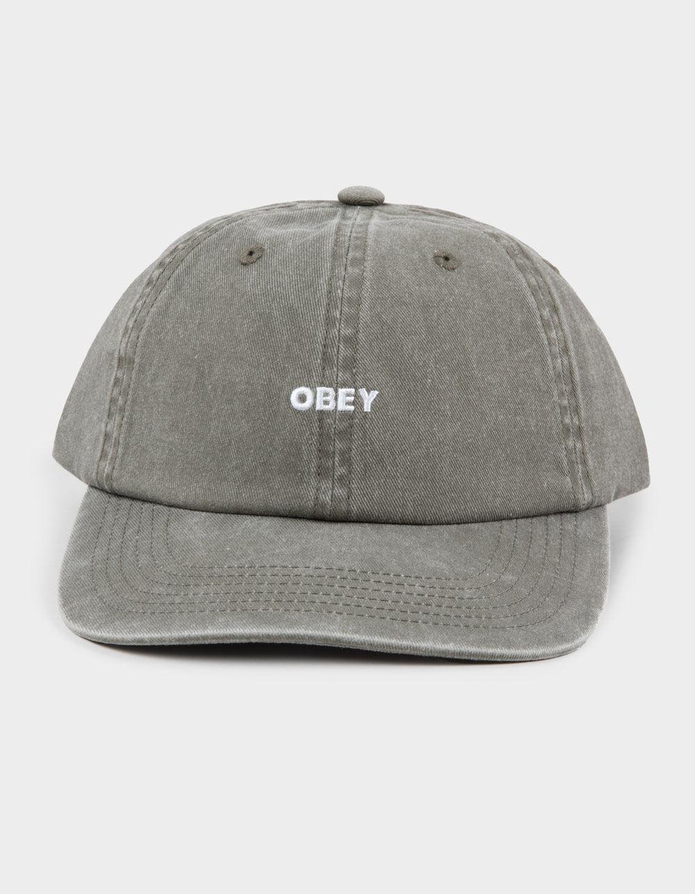 OBEY Pigment Bold 6 Panel Strapback Hat - OLIVE Product Image