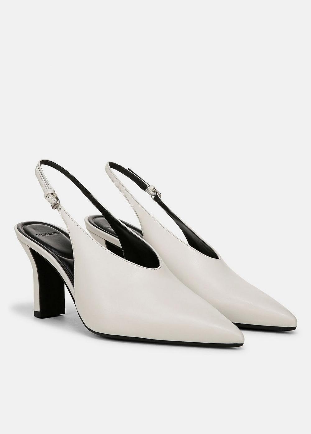 Womens Devi Leather Slingback Pump, Milk, Size 5 Vince Product Image