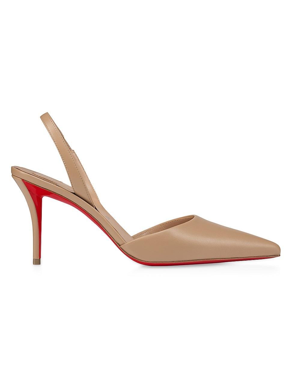 Apostropha Leather Slingback Red Sole Pumps Product Image