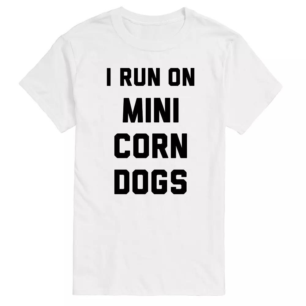 Big & Tall I Run on Mini Corn Dogs Graphic Tee, Mens Product Image