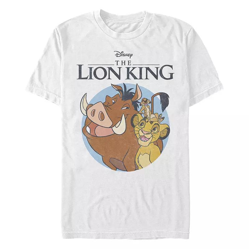 Disney's The Lion King Simba, Timon & Pumbaa Friends Together Men's Graphic Tee, Size: XL, White Product Image