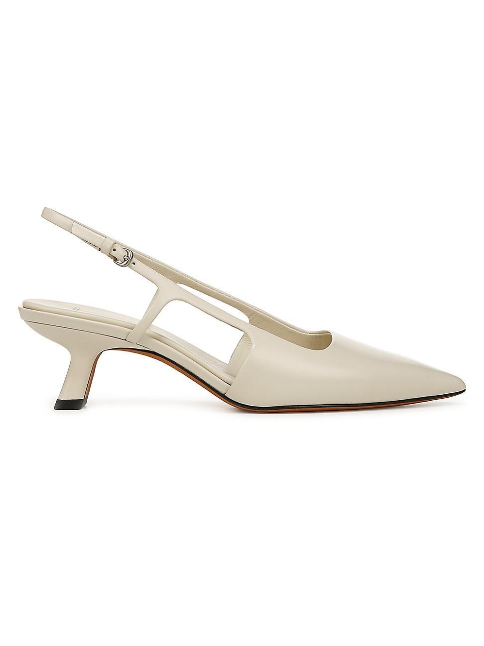 Womens Bianca Leather Slingback Pumps Product Image