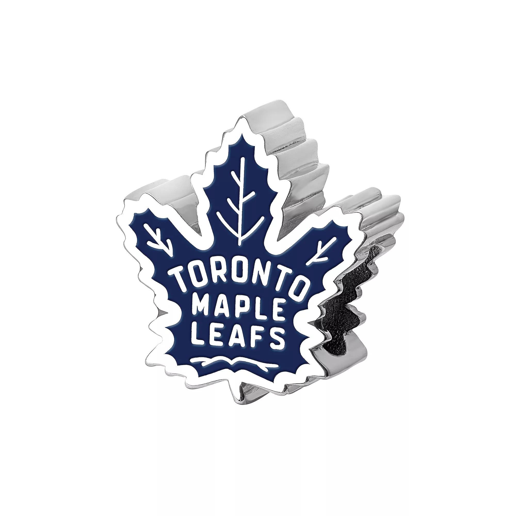 LogoArt Toronto Maple Leafs Sterling Silver Enamel Logo Bead, Womens Product Image
