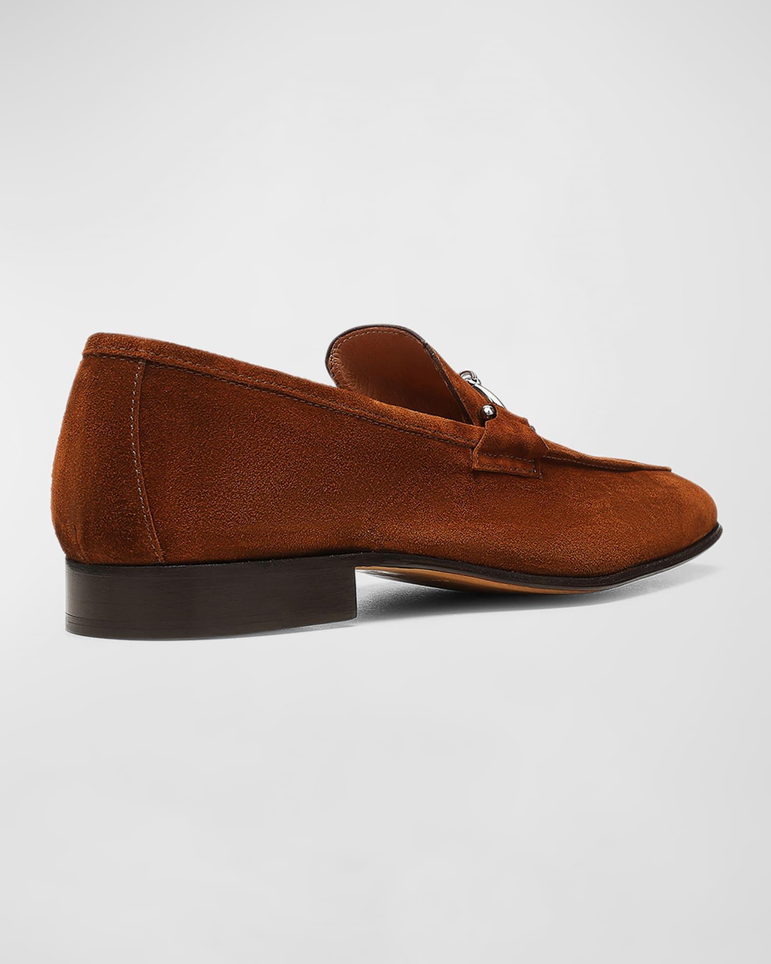 Men's Woven Napa Leather Penny Loafers Product Image