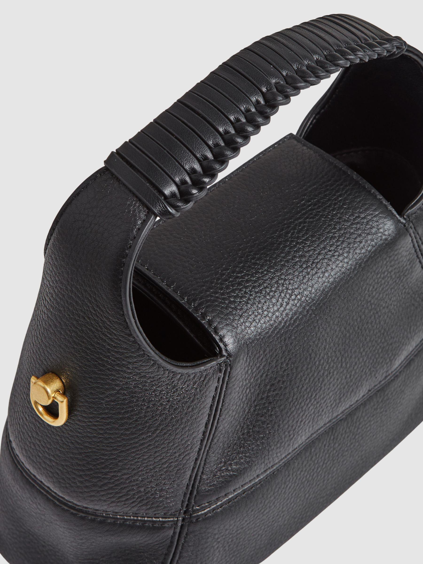 Grained-Leather Shoulder Bag in Black Product Image