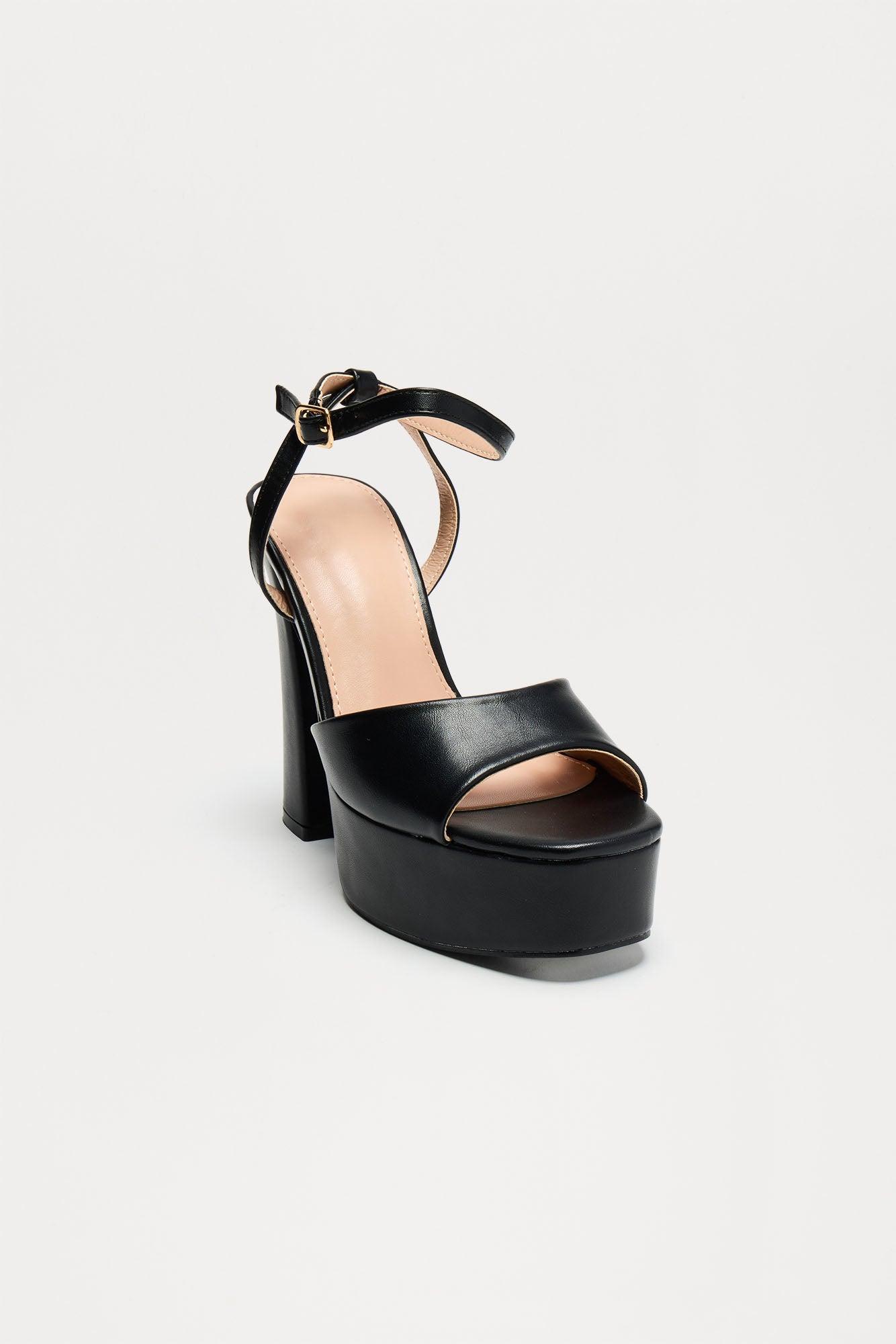Eliza Platform Heels - Black Product Image