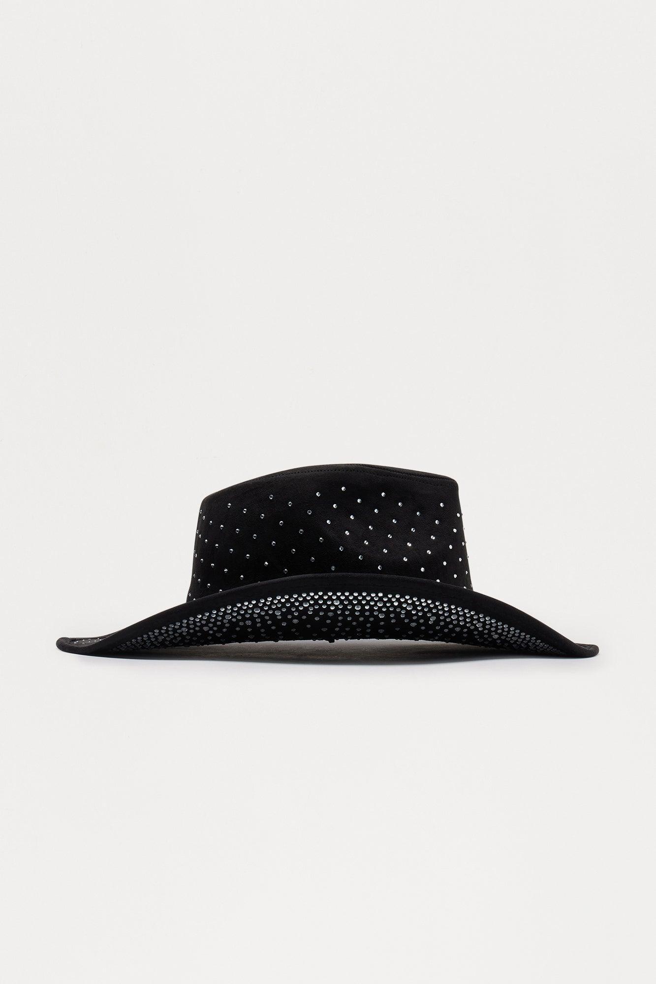 Don't Be Simple Rhinestone Cowboy Hat - Black Product Image