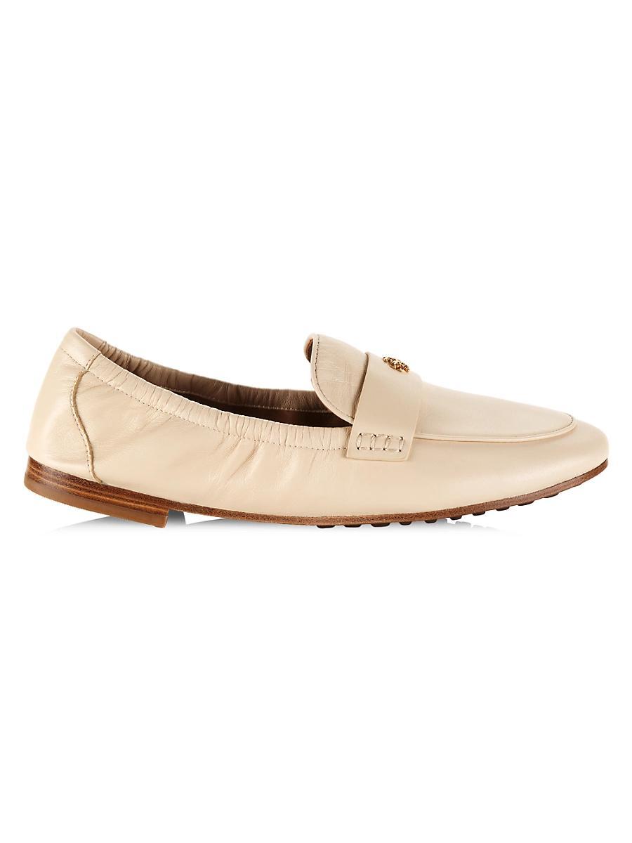 Womens Logo Leather Ballet Loafers Product Image