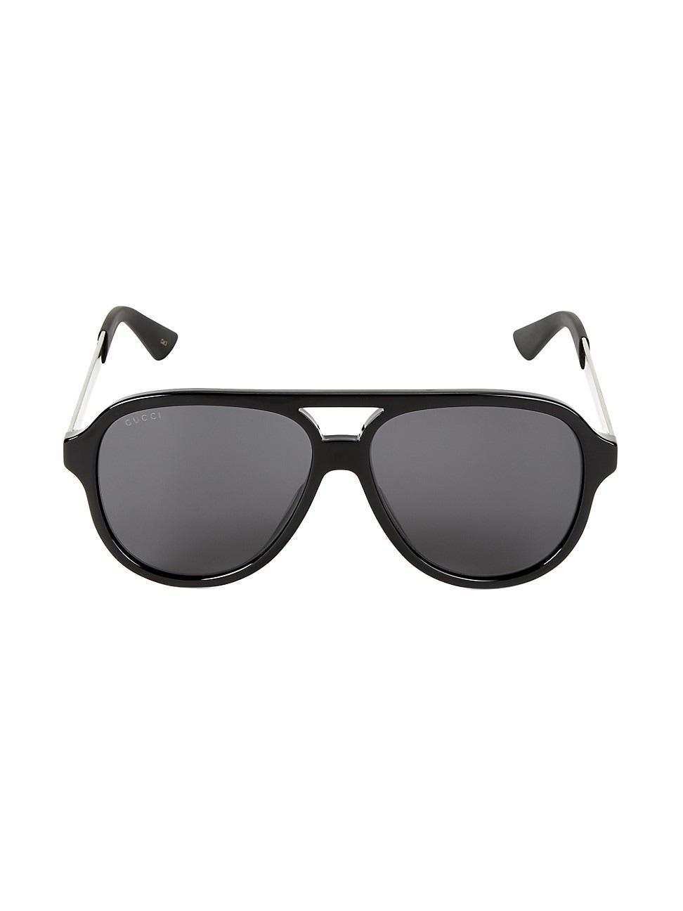 Mens Aviator Logo Sunglasses Product Image