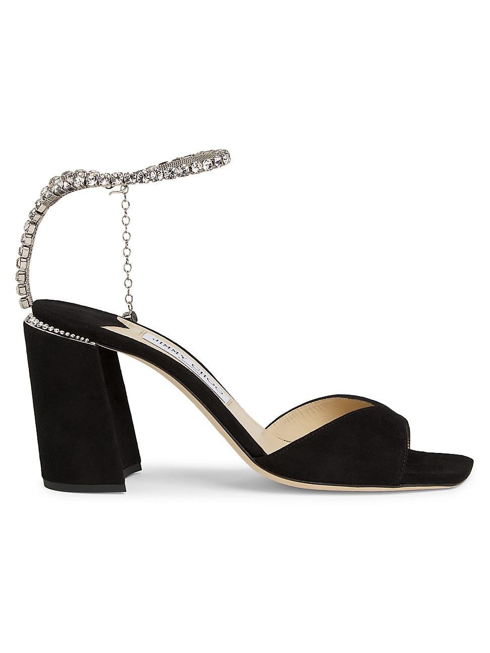 Jimmy Choo Womens Saeda 85 Embellished Ankle Strap High Heel Sandals Product Image