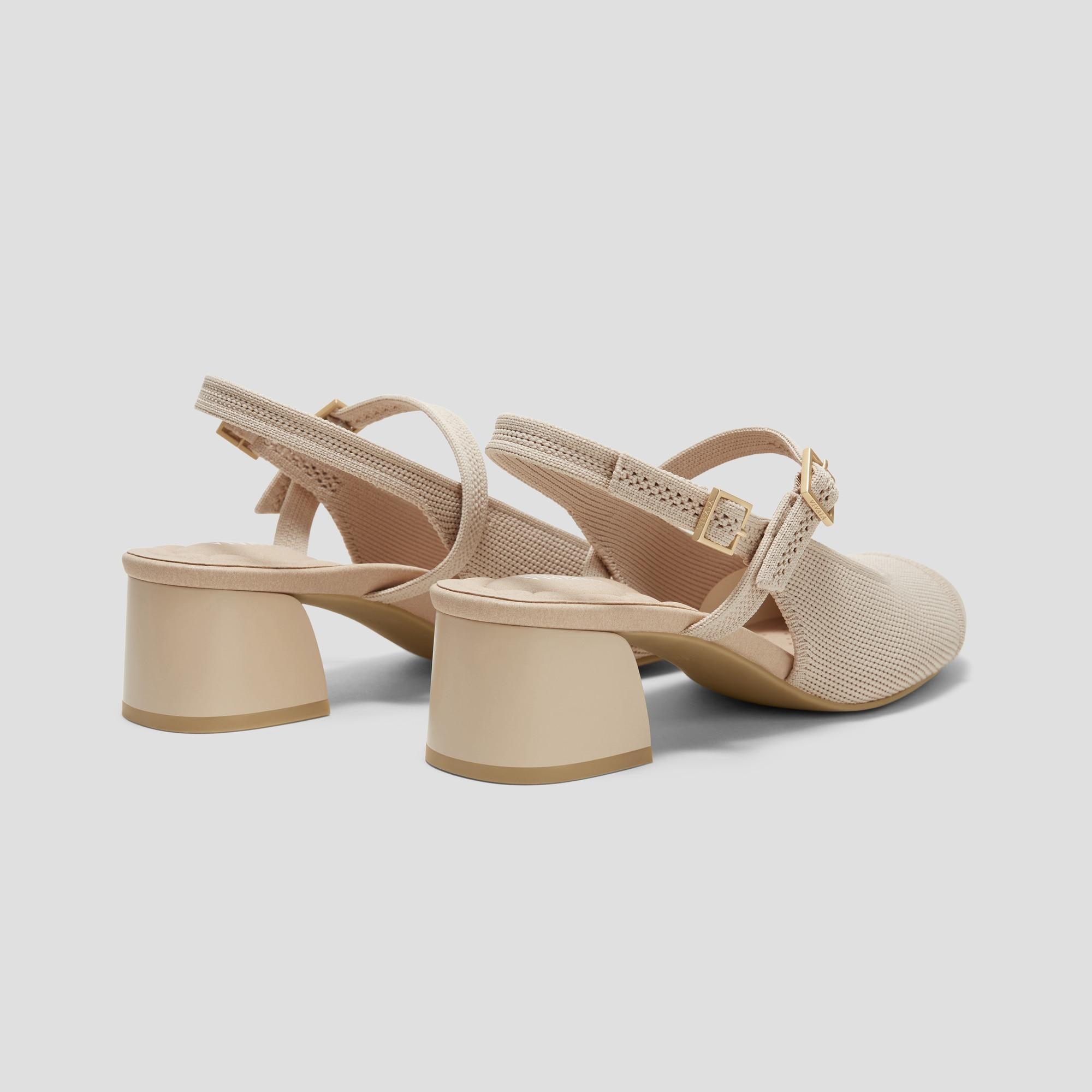 Almond-Toe Slingback Mary-Jane Sandals (Juliana) Product Image